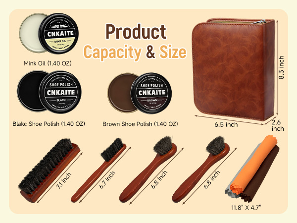 black shoe shine kit