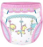Littleforbig Soft Silky Underwear Comfortable Washable Reusable Adult Training Pants - Little Cir...
