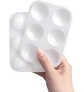 Tamaki 8 PCS White Plastic Paint Tray Palettes, Watercolor Palette Painting Tray for Painting Par...
