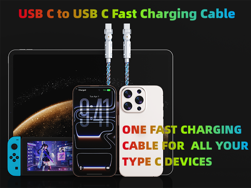 type c light up charging cable