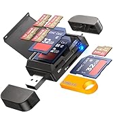 6-in-1 SD/TF Card Reader Adapter with USB A & Type C Port & USB 3.0 Slots for Micro SD/SDHC/SDXC/...