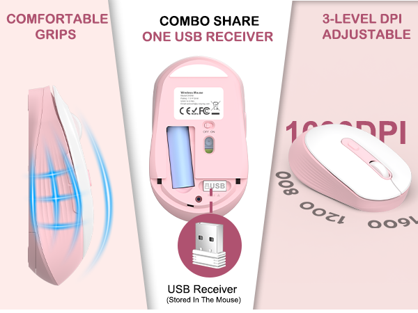 cute keyboard and mouse combo wireless-retro round keys