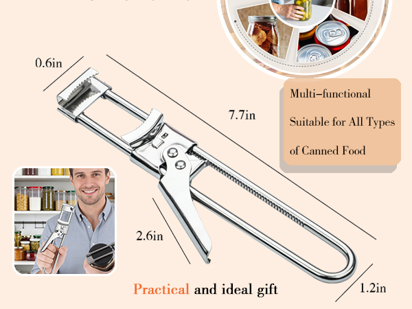 2PCS Adjustable Stainless Steel Jar Opener