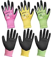 Kebada Kids Gardening Gloves Bulk Pack,Stretchy Toddler Garden Gloves,Grip Kids Work Gloves for 3...