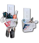 Mount Genie Switch Pocket Light Switch Organizer with Key Holder – Wall Pocket Organizer for Entr...