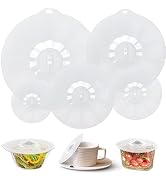 Silicone Lids for Food Storage - Silicone Bowl Covers Silicone Pot Lids BPA Free Silicone Suction...