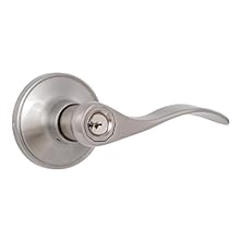 Door Levers Interior Keyed Difference Entry Front/Bedroom Door Handles for Left and Right Opened