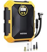 AstroAI Tire Inflator Portable Air Compressor 12V DC 100PSI, Integrated Storage, Digital Gauge, A...
