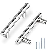 Probrico 30 Pack 3 Inch Polished Chrome Cabinet Handles, 5 Inches Total Length Euro T Bar Handle ...