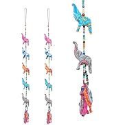 Set of 2 Designer Door Hanging Colorful Decorative 5 Fabric Elepant String for Indian Traditional...