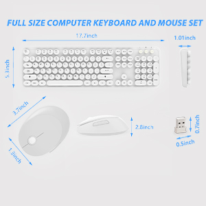 Full size keyboard and mouse