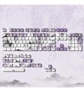 Womier MOA Romantic Purple Keycaps, Custom PBT Keycaps Set, Keyboard Caps | Mechanical Keyboard K...