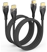 10K 8K HDMI Cable 3.3FT 2-Pack, 48Gbps HDMI 2.1 Cable Ultra High Speed | HDMI Braided Cord 8K@60H...