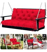 SXBFHGH Porch Swing Cushions 3 Seater Replacement Thicken 5" Waterproof & Fade Resistant Swing Cu...