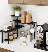 Homode Bathroom Counter Organizer Corner Shelf, Kitchen Countertop Organizer, 3 Tier Wood Counter...