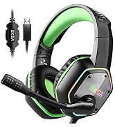 EKSA E1000 Gaming Headset, Computer Headphones with Noise Canceling Mic & RGB Light, Compatible w...