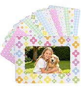 ANPHSIN 12Pcs Magnetic Picture Frame for 4x6in Photo - Pastel Magnets Frames Fridge Decor for Hom...
