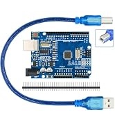 WWZMDiB UNO R3 Board Compatible with Arduino IDE ??with USB Cable and 2.54mm Straight Pin Header ...
