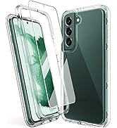 KIOMY Clear Shockproof Case for Samsung Galaxy S22 Plus 5G with 2 Packs Tempered Glass Screen Pro...