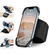 HLOMOM 3in1 Running Sports Armband+Wristband+Bicycle Phone Holder,360° Rotation & Detachable Comp...