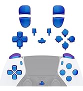 eXtremeRate Replacement Full Set Buttons Compatible with ps5 Edge Controller, Chameleon Purple Bl...