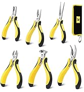 B BOSI TOOLS 6-piece Mini Pliers Set, Making Tools Kit Includs Needle Nose Pliers, Diagonal Plier...