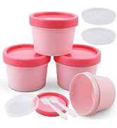 Cosywell Plastic Cream Jars 3.4oz/100ml Empty Cosmetic Pot Jars 4 Pieces Refillable Travel Contai...