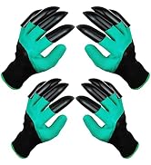 DCCPAA Garden Gloves with Claws,Claw Gardening Gloves for Digging,Planting, Weeding, Seeding-Wate...
