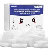 SUPERASER 50-Pack Magic Sponge Eraser,Multi-Functional Household Cleaning Kitchen Dish Sponge for...