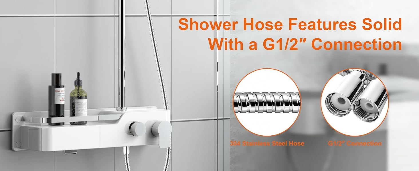BBLIFE Metal Handheld Shower Head Shower Hose