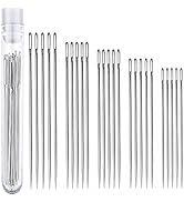 Performore 25 Pcs Sewing Needles, 5 Assorted Sizes (1.6, 1.8, 2, 2.2, 2.4 inches) Embroidery Need...