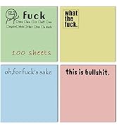 4PCs Funny Sticky Notes for Adults for Work,What The Fxck Sticky Notepads,Oh, for Fxck's Sake Nov...