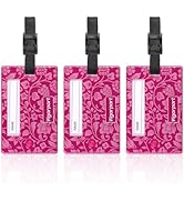 Vigorport Luggage Tags, 3 Pack Cute Luggage Tag TSA Approved, Unique Swivel Suitcase Tags, Privac...
