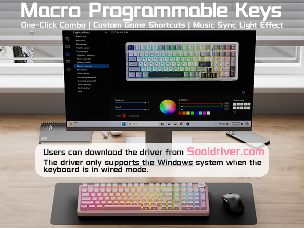 customizable silent mechanical keyboard with number pad programmable keys silent gaming keyboard