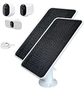JJMASEE Solar Panel Charger for Arlo Pro 4/5S 2K,Ultra 2/XL,Pro 3/4 XL,Ultra/Go 2–13FT Weatherpro...
