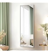 AAZZKANG Full Length Mirror Large Wall Mirrors with Metal Framed 43"x14" Rectangle Modern Decorat...