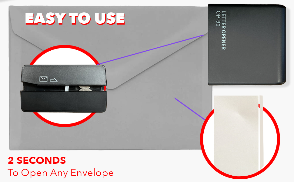 easy to use fast and efficient envelope slitter tool gadget for opening mail