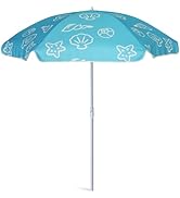 AMMSUN 5ft Seaside Beach Umbrella for Sand and Water Table - Kids Durable Umbrellas for children ...