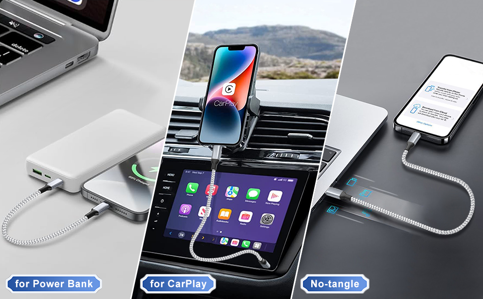 1 ft usb c to lightning cable for iphone