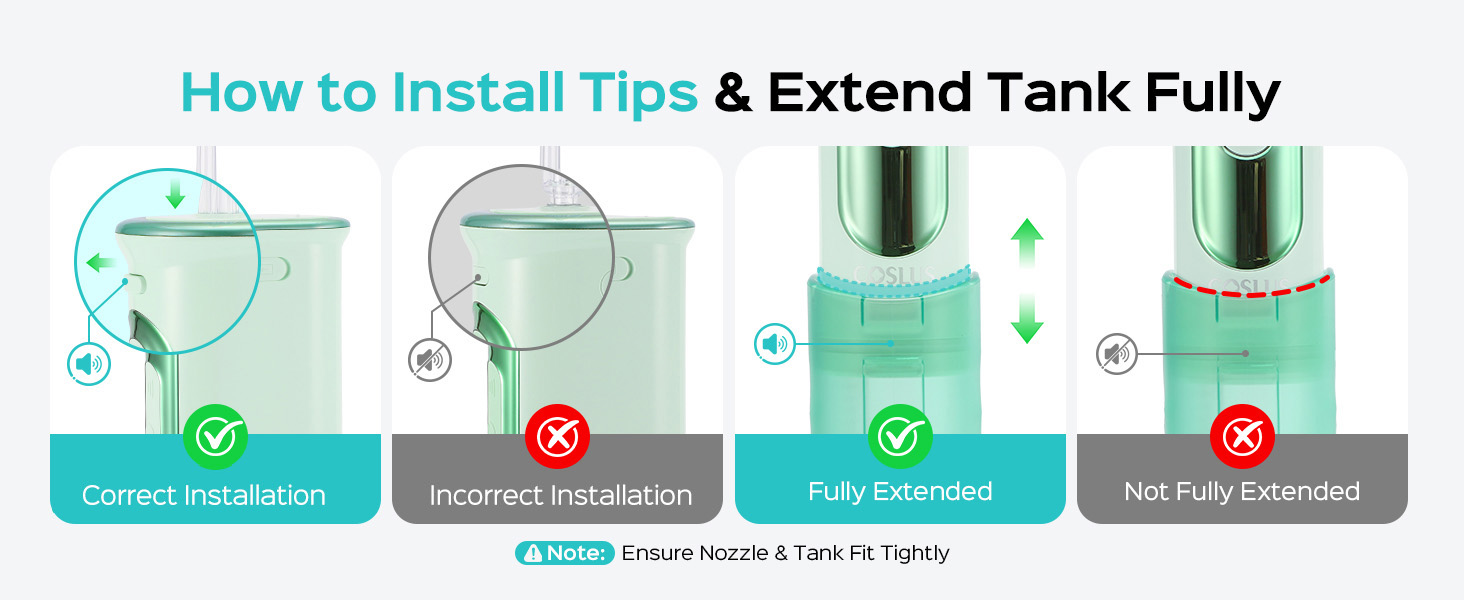 COSLUS T50 Portable Water Flosser for Travel