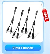 ECO-WORTHY 2 Pair Solar Connectors 30A Y Branch Parallel PV Adapter Cable Wire Plug Tool Kit for ...