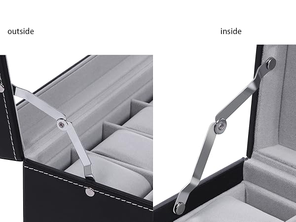 BEWISHOME Watch Case, 20-Slot Watch Box Organizer for Men Watch Case with Large Glass Lid Watch