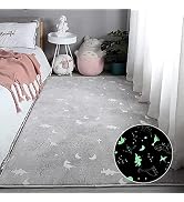 Eanpet Glow in The Dark Floor Mats Luminous 5’ x 7’ Area Rug Soft Decorative Play Mat for Kids Cr...