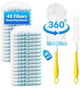 50 Count Disposable Duster Refills for Swiffer Dusters with 1 Handle - 360° Multi-Surface Larger ...
