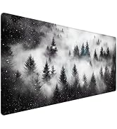Mystic Forest Desk Mat 35.4x15.7 Inch, Large Extended Mouse Pad with Non-Slip Base, Waterproof Ga...