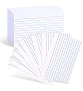 Koogel White Index Cards,3" x 5",272PCS Ruled Index Cards,Lined Index Cards,Index Cards,Flash Car...