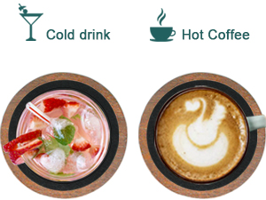 5 Pack Wood Coasters for Drinks Minacun Absorbent Coaster Set Drinks Coasters for Coffee Table