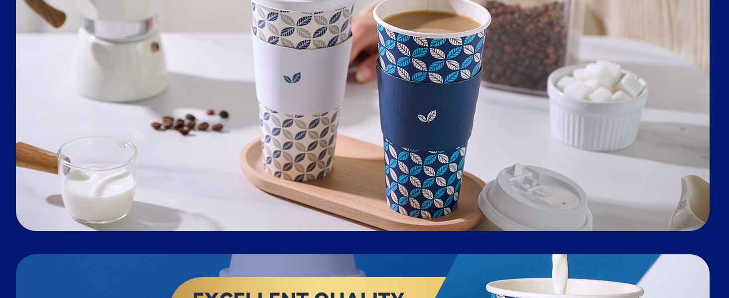 coffee cups with lids sleeves
