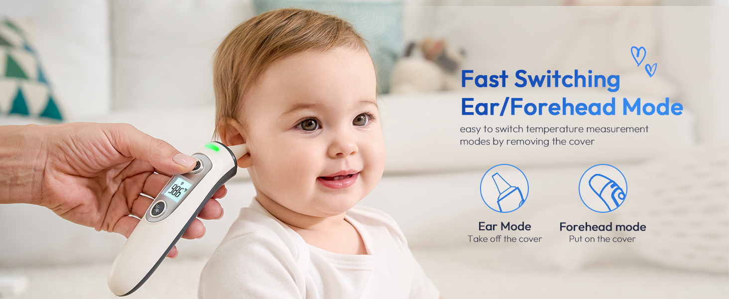 ear and forehead thermometer