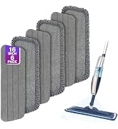 6 Count Reusable Mop Pads for Swiffer PowerMop -Microfiber Wet Mops Refills SprayMop Pads Machine...